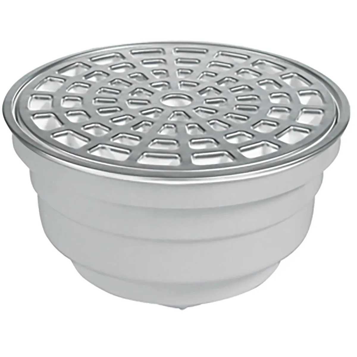 FLEXIMATIC - Desague/Pileta cromada para Aguas lluvias c/salida 110 mm PVC