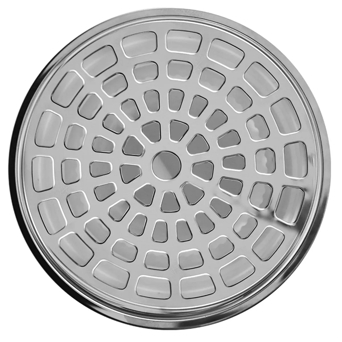 FLEXIMATIC - Desague/Pileta cromada para Aguas lluvias c/salida 110 mm PVC