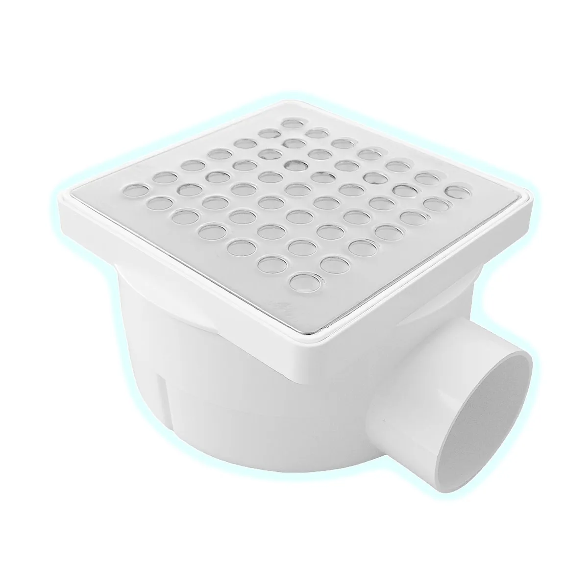 FLEXIMATIC - Desague cuadrado 13x13 cm rjilla acero inox con sifon salida hor 50 mm