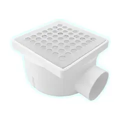 FLEXIMATIC - Desague cuadrado 13x13 cm rjilla acero inox con sifon salida hor 50 mm