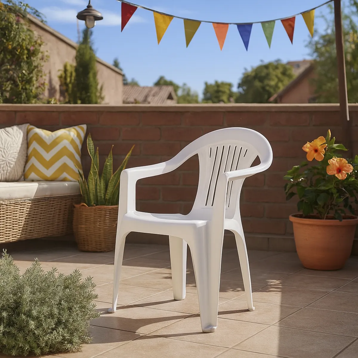 JUST HOME COLLECTION - Silla de terraza barcelona blanca