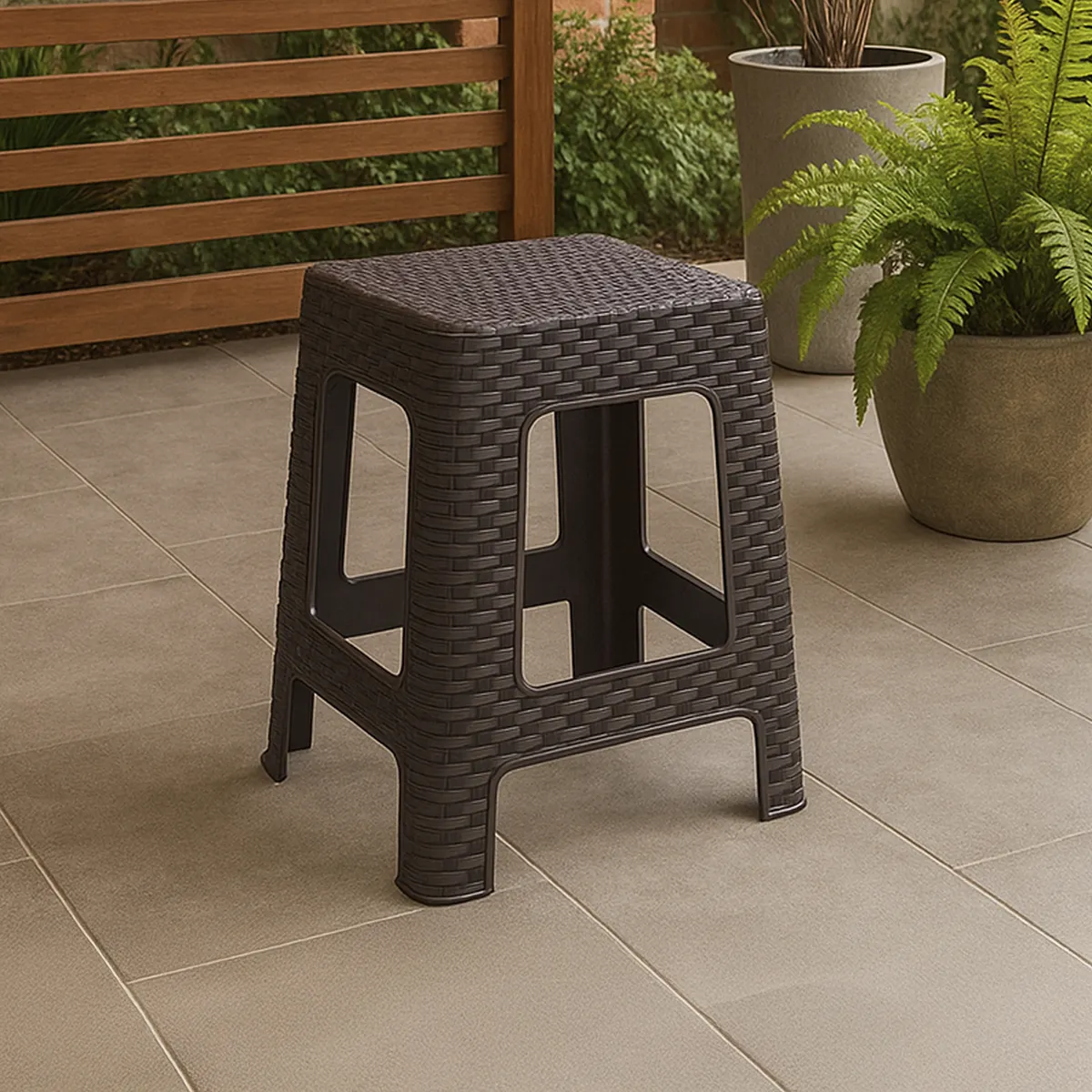 JUST HOME COLLECTION - Banco Tavarua Ratán Marrón