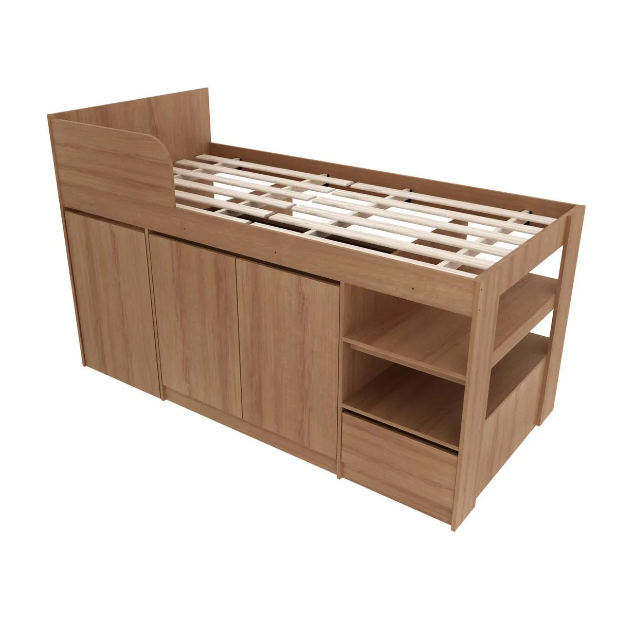 TECNOMOBILI - Cama 1 plaza de Estructura CM8021.0001 Almendra