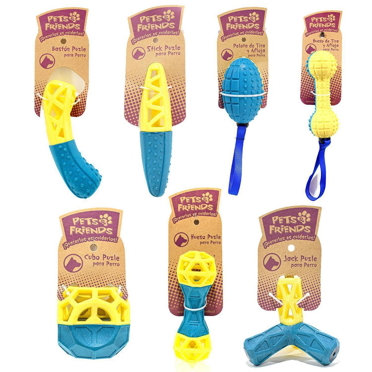PETS AND FRIENDS - Juguete de perro caucho diseño surtido