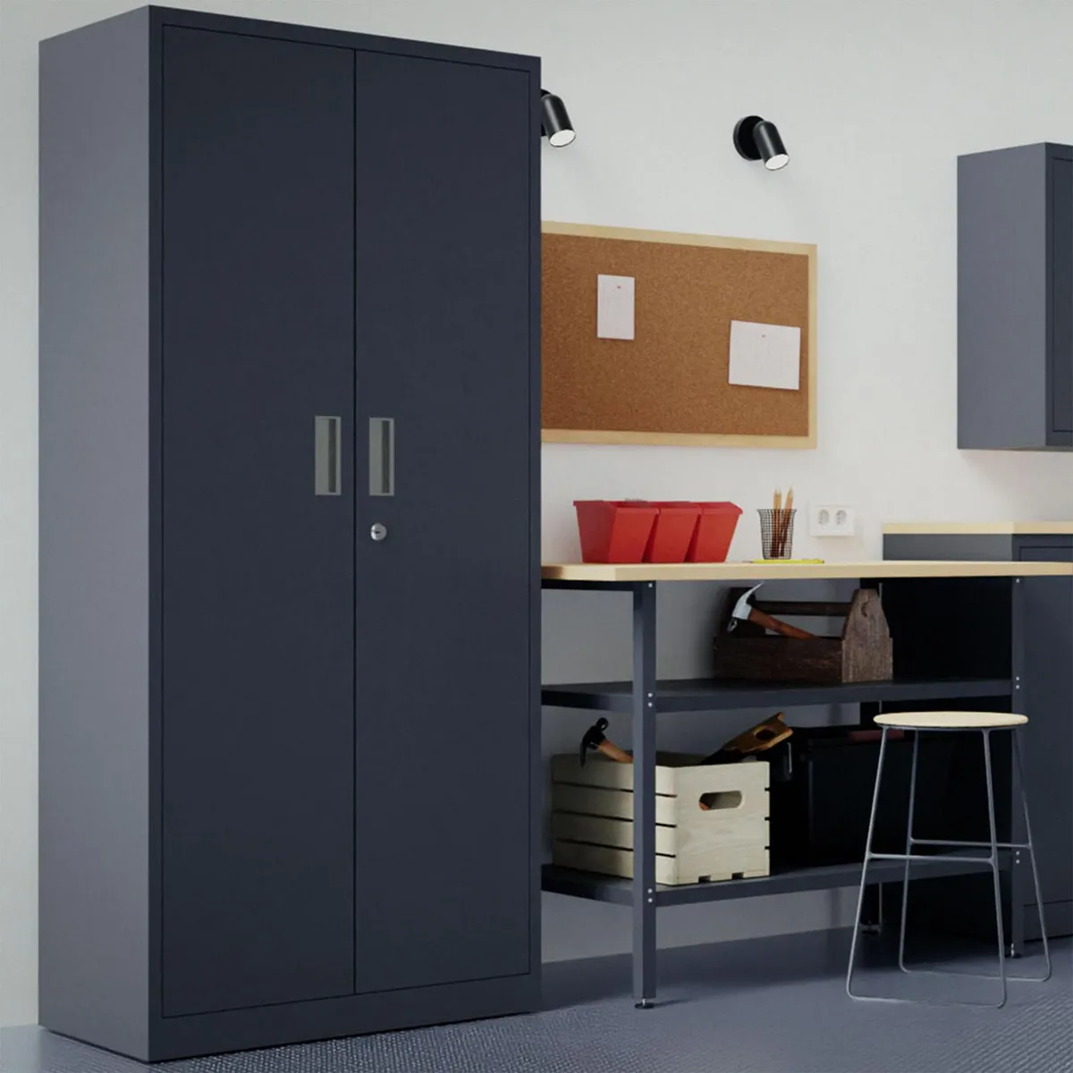 AR SHELVING - Armario Acero 4 Nivel(es) 80x180x45 cm Gris