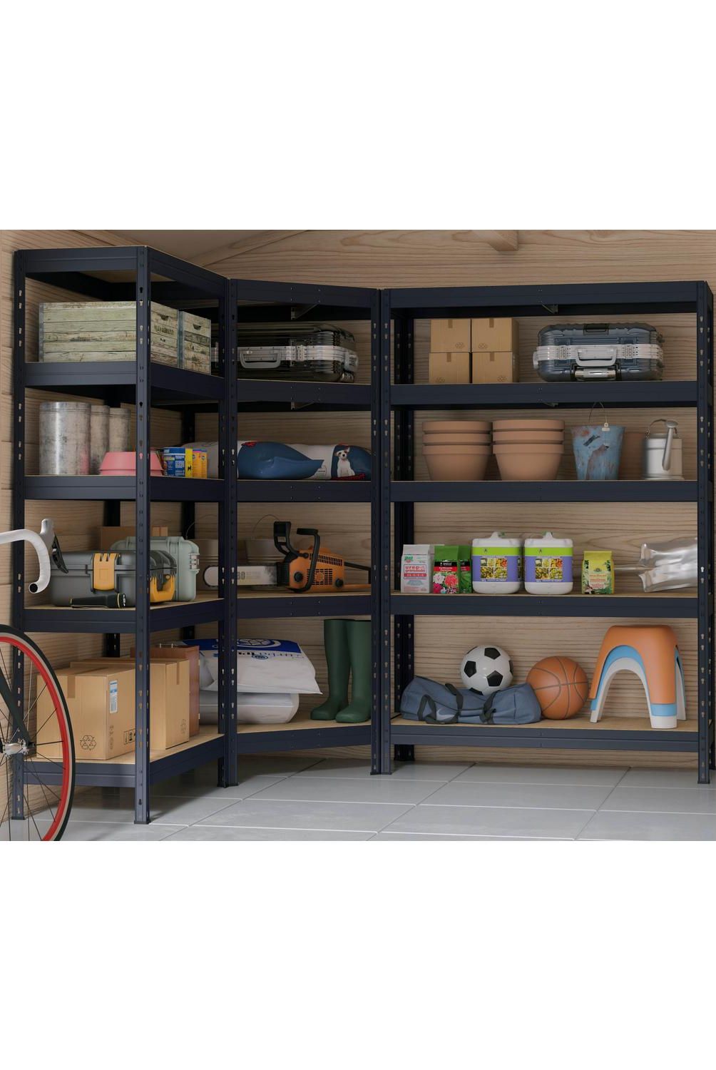AR SHELVING - Estante Rivet Acero 4 Nivel(es) 120x180x45 cm Gris