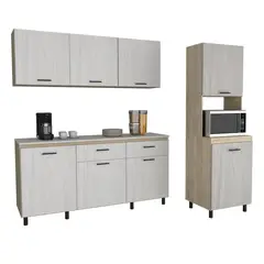 TUHOME - Alacena + módulo inferior con top melamina+ módulo superior - r/n