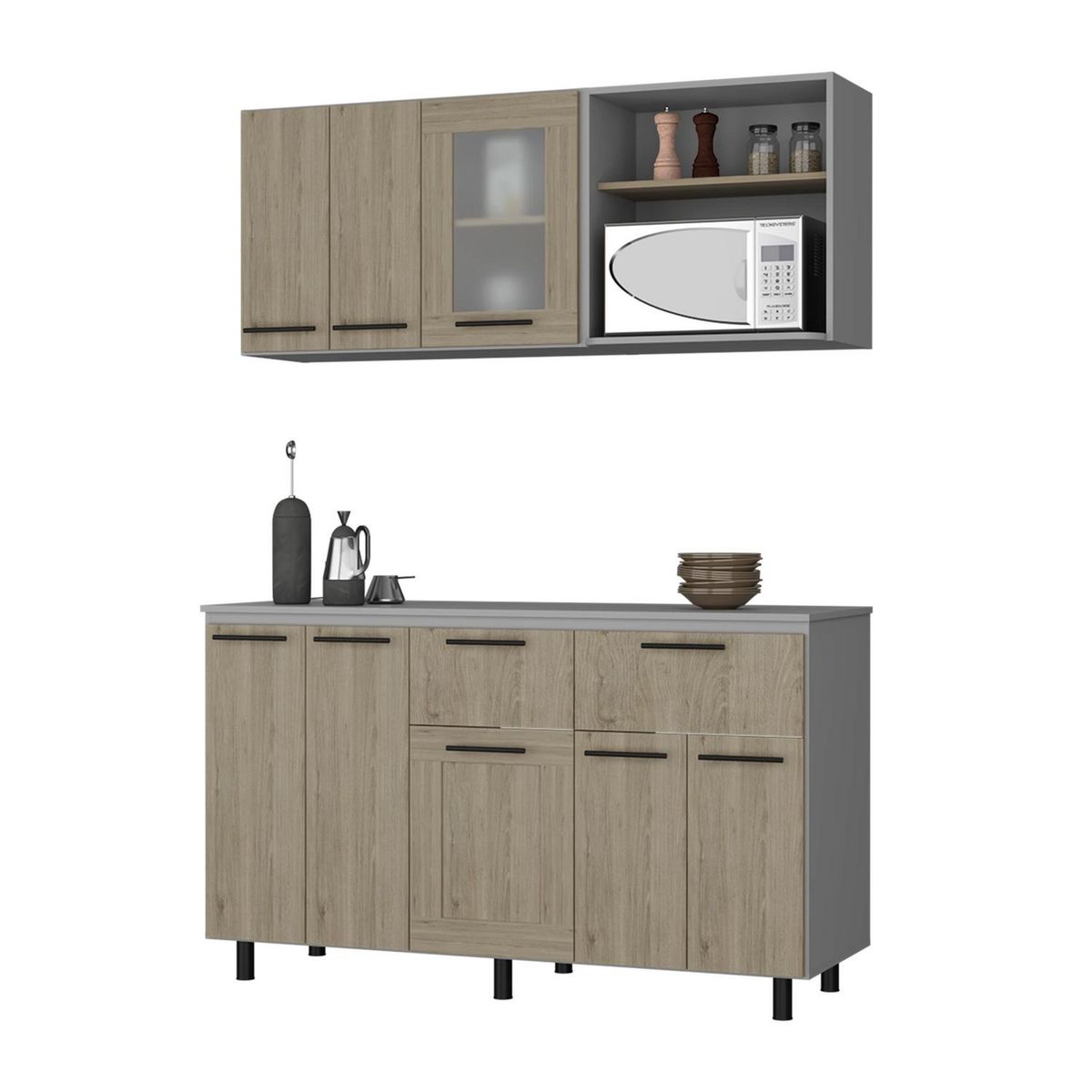 TUHOME - Módulo inferior con top melamina+módulo superior 150- kitchen hasselt