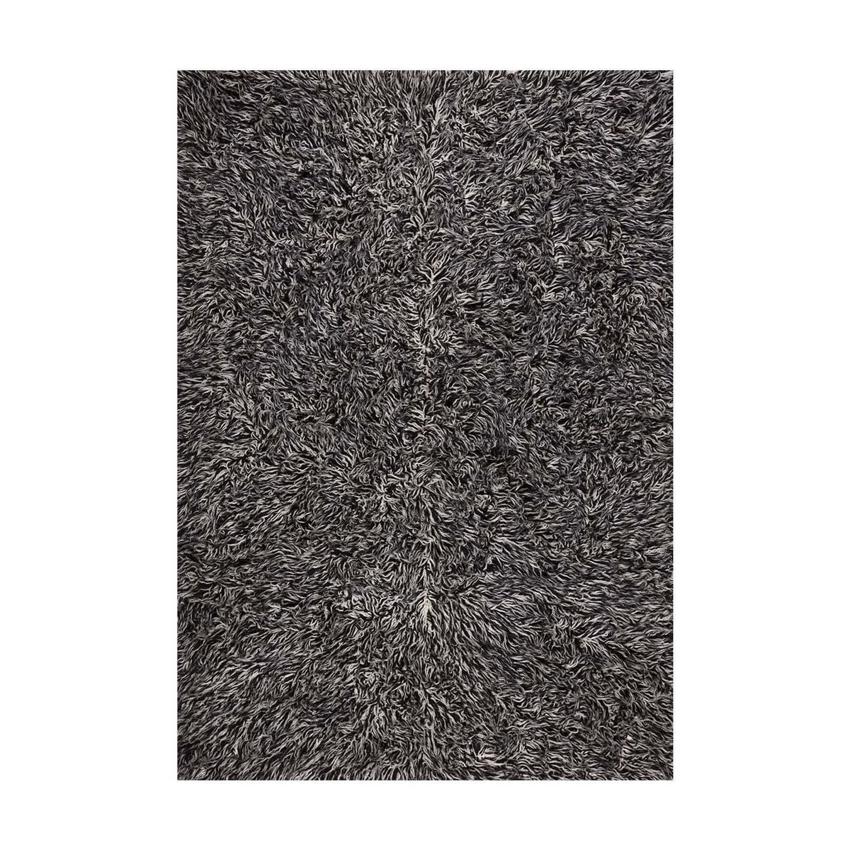 DIB - Alfombra Grande Flokati 200x300 cm Lana Negro
