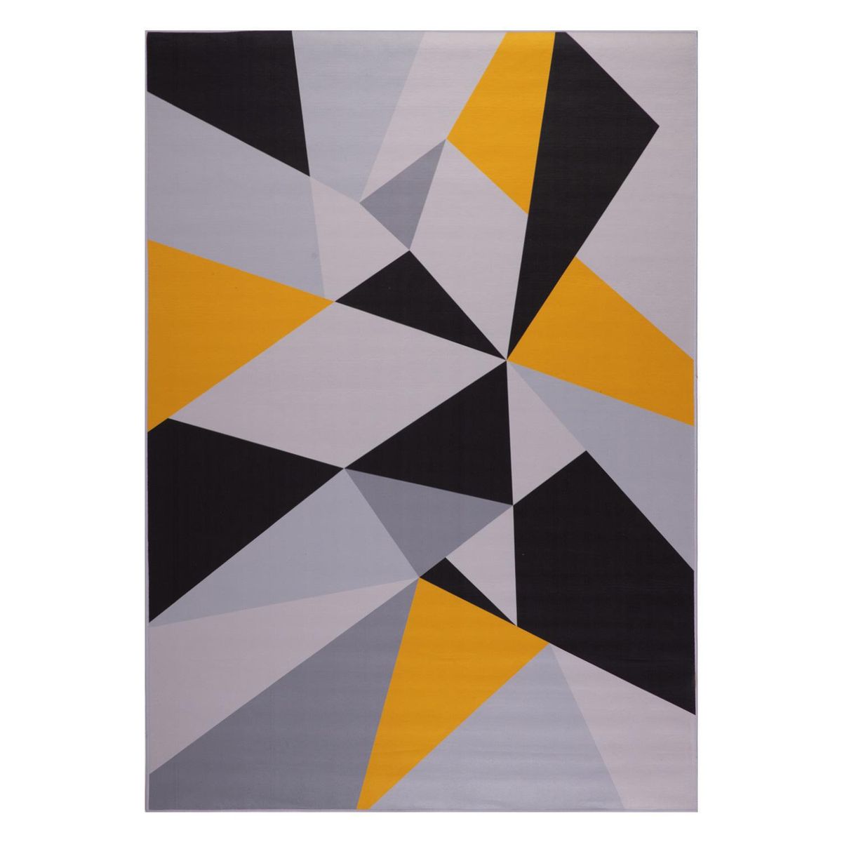 DIB - Alfombra New York 133x180 cm Poliéster Gris/ Amarillo