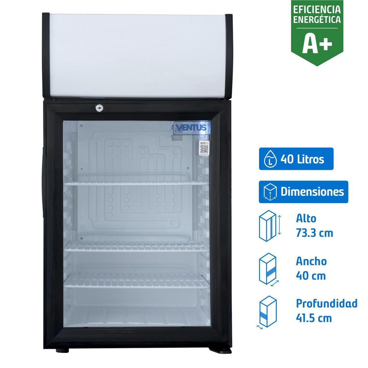 VENTUS - Visicoooler 38 Litros Negro VC40