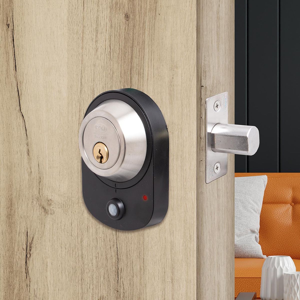 POLI - Cerrojo Sensor 100 Simple Con Alarma Inox