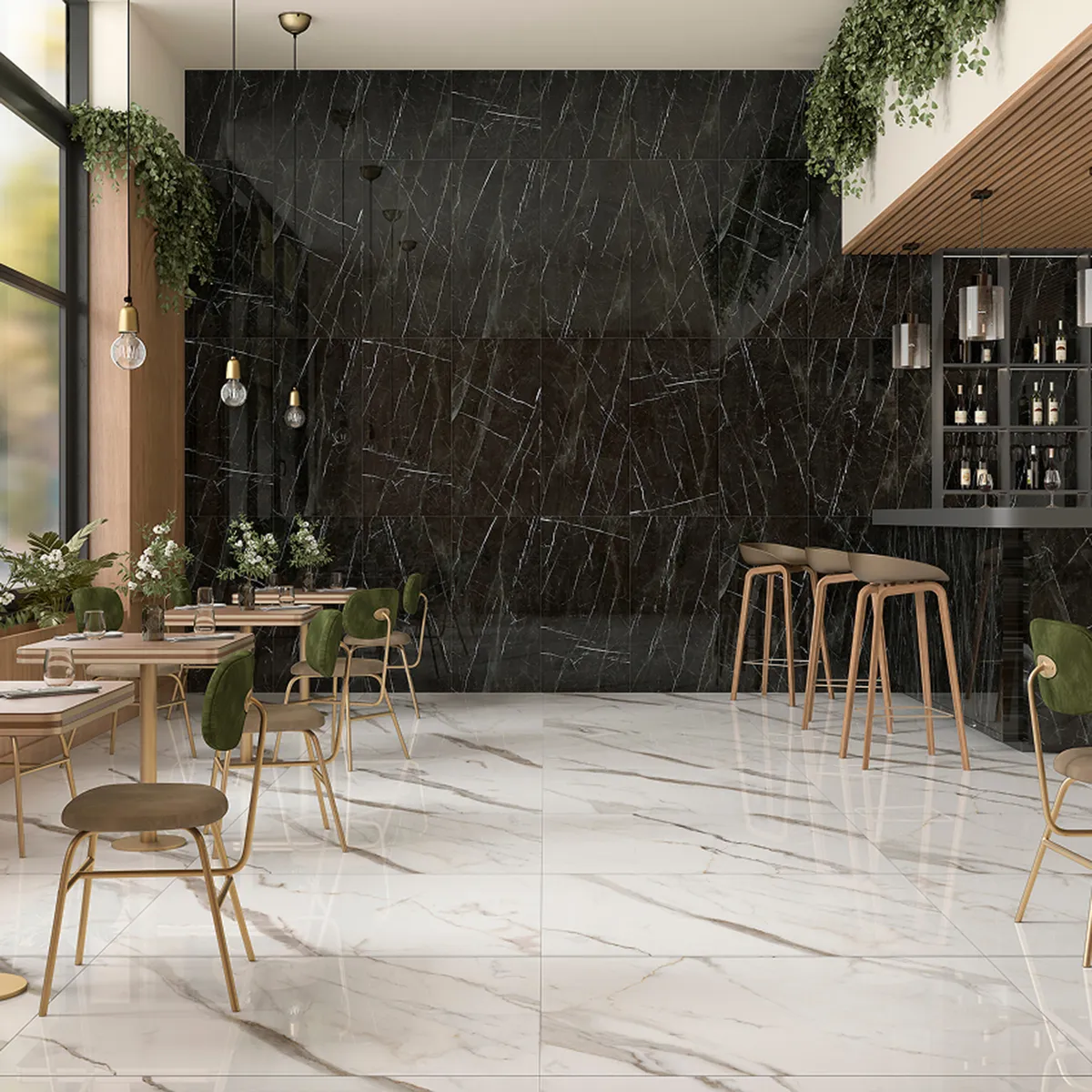 CORDILLERA - Porcelanato 60x120 cm Dark Marble Negro 1.44 m2