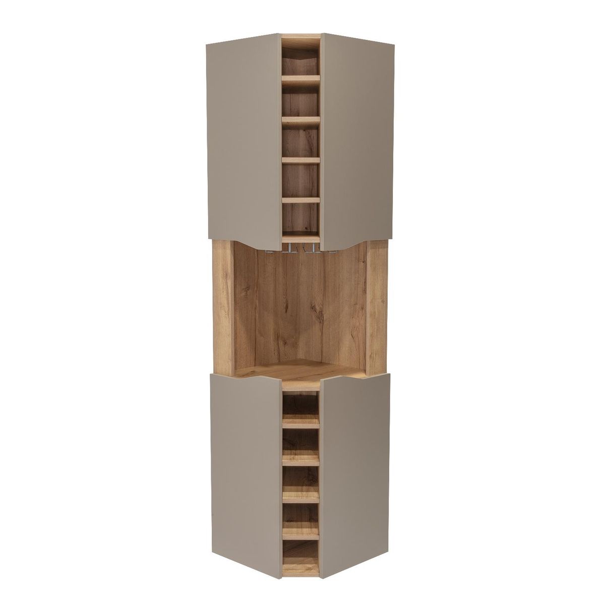 TUHOME - Bar Esquinero Obregon 45x180.6x45 cm Duna / Taupe