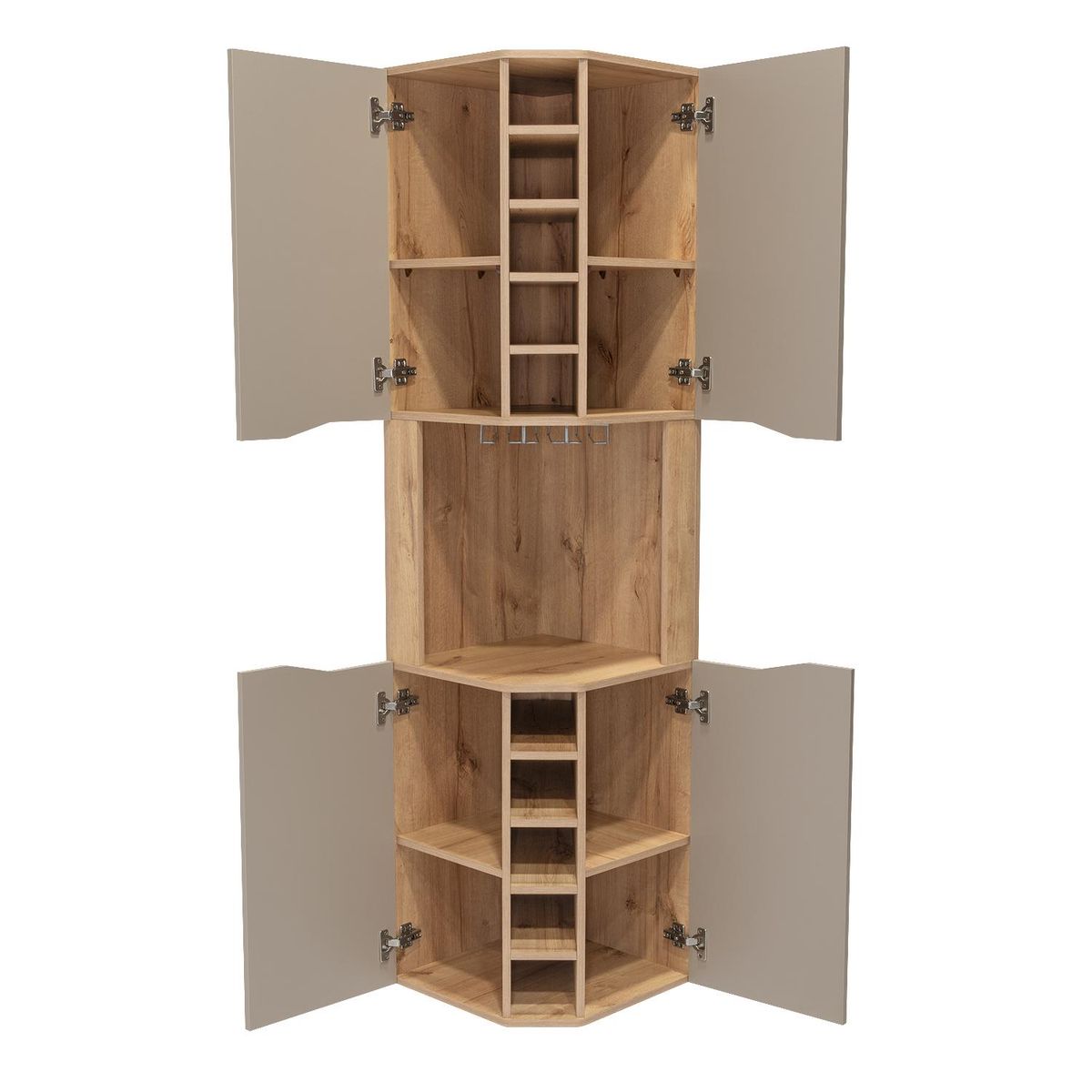 TUHOME - Bar Esquinero Obregon 45x180.6x45 cm Duna / Taupe