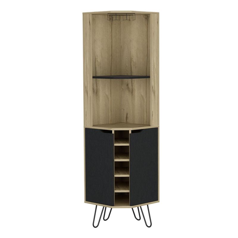 TUHOME - Bar Esquinero Audra 45x180x45 cm Duna / wengue
