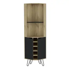 TUHOME - Bar Esquinero Audra 45x180x45 cm Duna / wengue