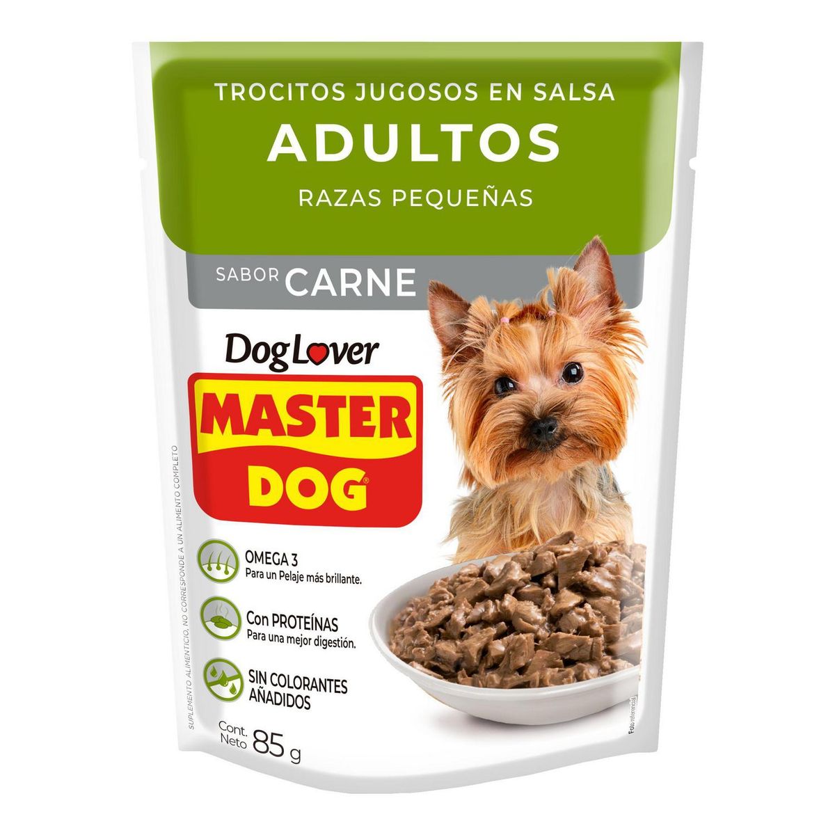 MASTER DOG - Alimento Húmedo para Perro Adulto Carne 0.085 kg