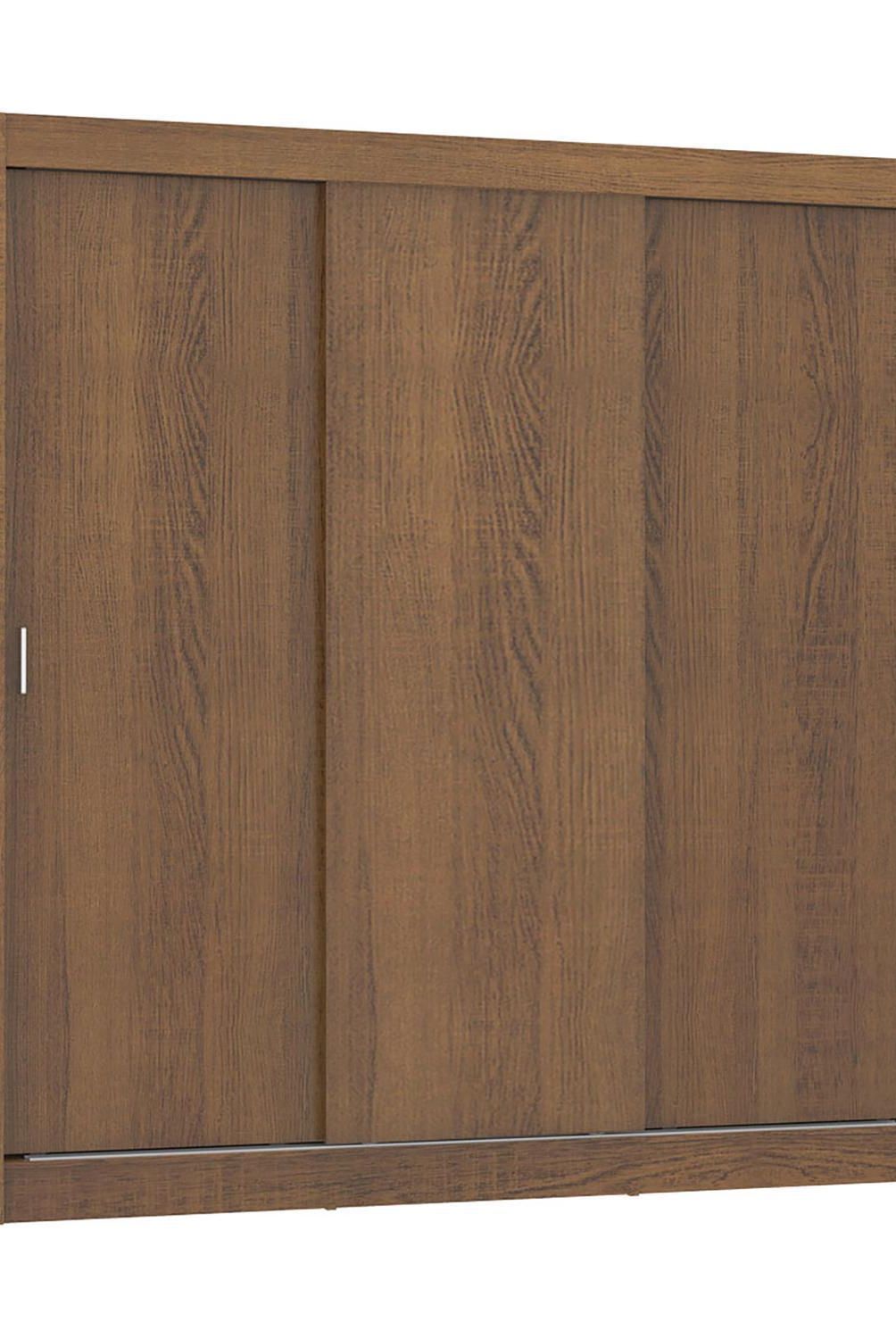 VEKKAHOME - Clóset Monaco 3 Puerta(s) 7 Repisa(s) 46xx170 cm Café