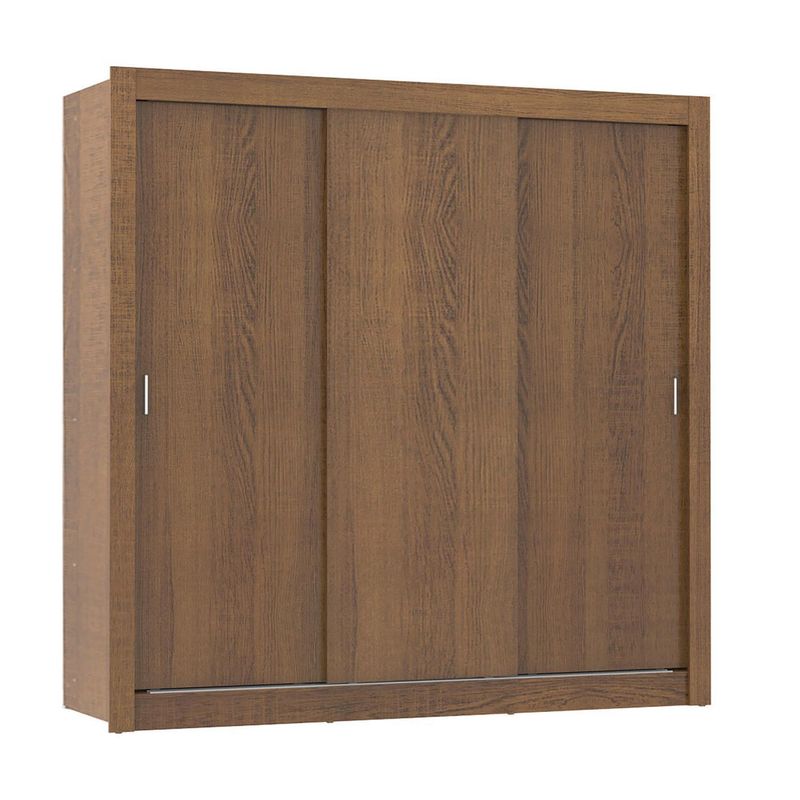 VEKKAHOME - Clóset Monaco 3 Puerta(s) 7 Repisa(s) 46xx170 cm Café