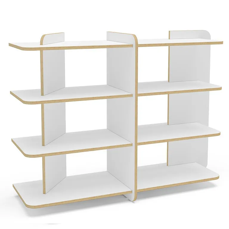 VEKKAHOME Estante Luna Light MDP 4 Nivel(es) 38.5x89.5x123.5 cm Blanco