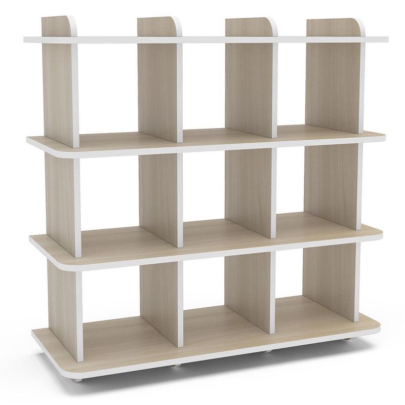 VEKKAHOME - Estante Aurora MDP 4 Nivel(es) 89.5x89.5x35 cm Legno