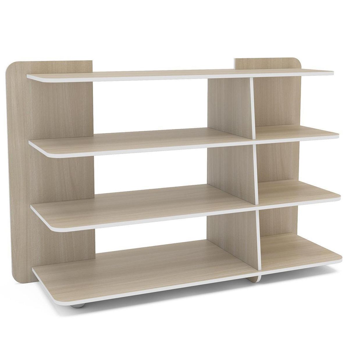 VEKKAHOME - Estante Pietra MDP 4 Nivel(es) 48.5x90x136 cm Legno