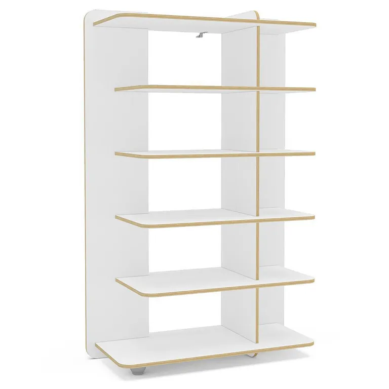 VEKKAHOME Estante Lis Light MDP 6 Nivel(es) 43.5x150x97 cm Blanco