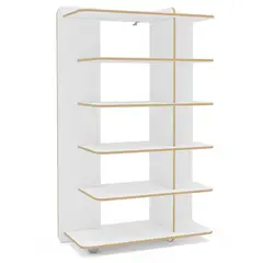VEKKAHOME - Estante Lis Light MDP 6 Nivel(es) 43.5x150x97 cm Blanco
