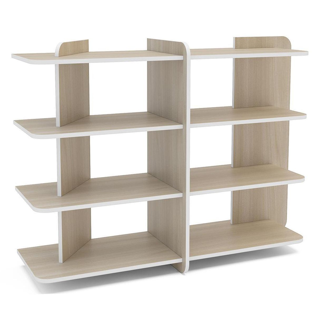 VEKKAHOME - Estante Luna MDP 4 Nivel(es) 38.5x89.5x123.5 cm Legno