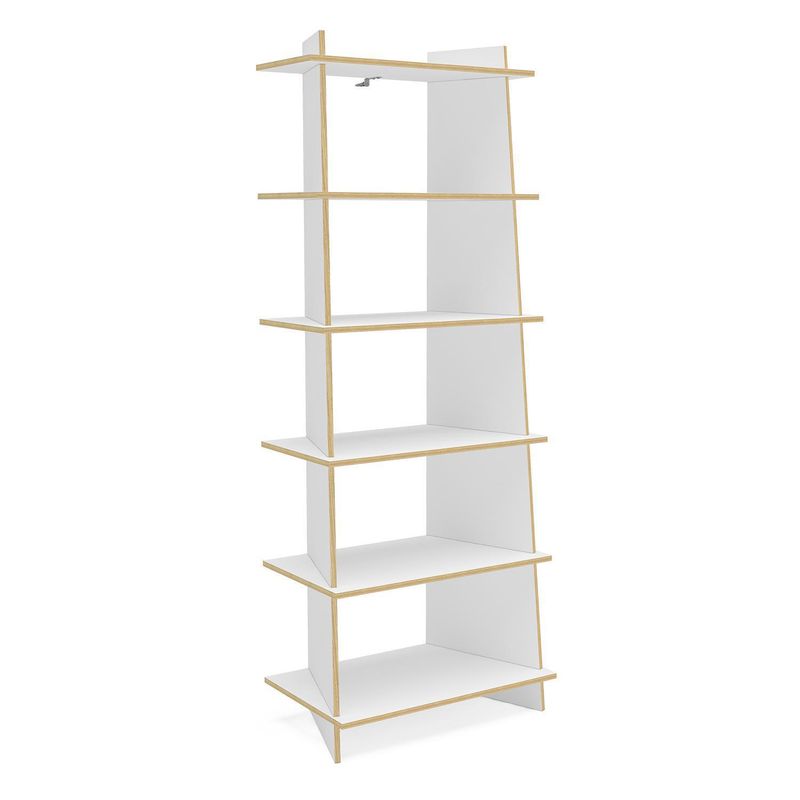 VEKKAHOME - Estante Jade Light MDP 6 Nivel(es) 40.3x180x67 cm Blanco