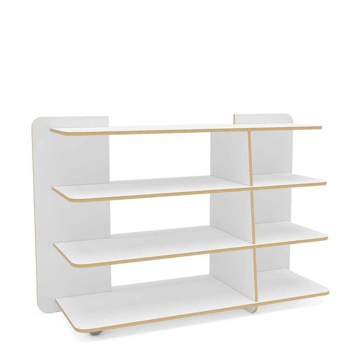 VEKKAHOME - Estante Pietra Light MDP 4 Nivel(es) 48.5x90x136 cm Blanco