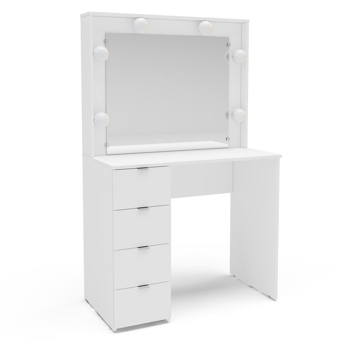 VEKKAHOME - Tocador 4 Cajón(es) California 46.5x145.5x90 cm Branco UV