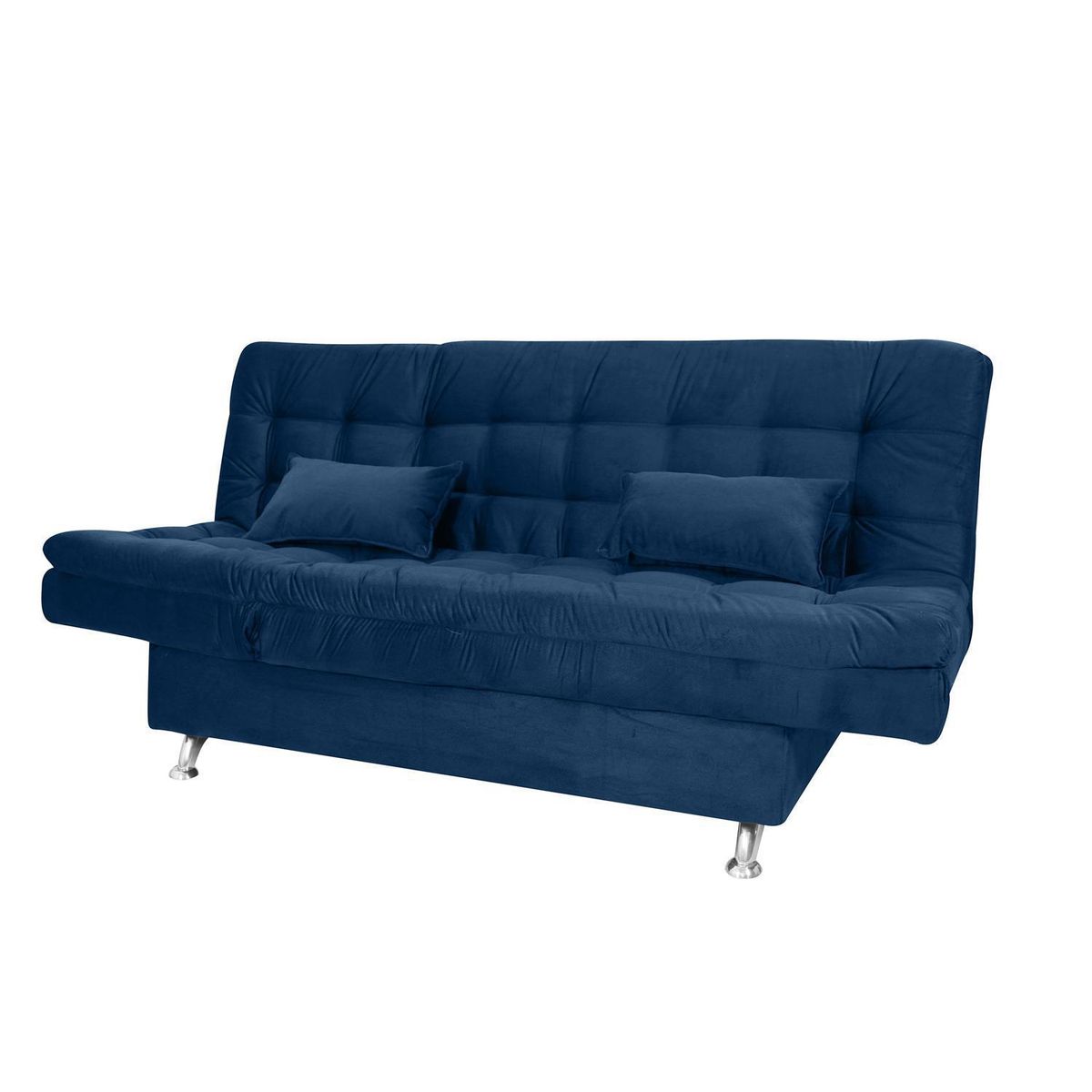 VEKKAHOME - Sofá 3 cuerpos Maria 90x90x186 cm Azul