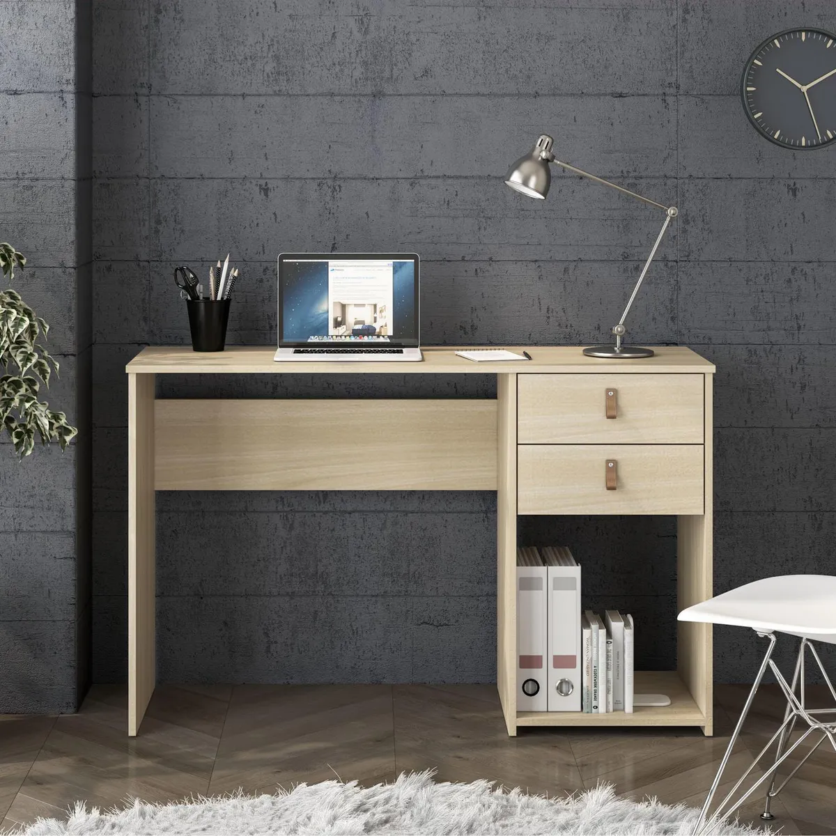 VEKKAHOME - Escritorio Filadelfia Café 120x75.5x39.6 cm