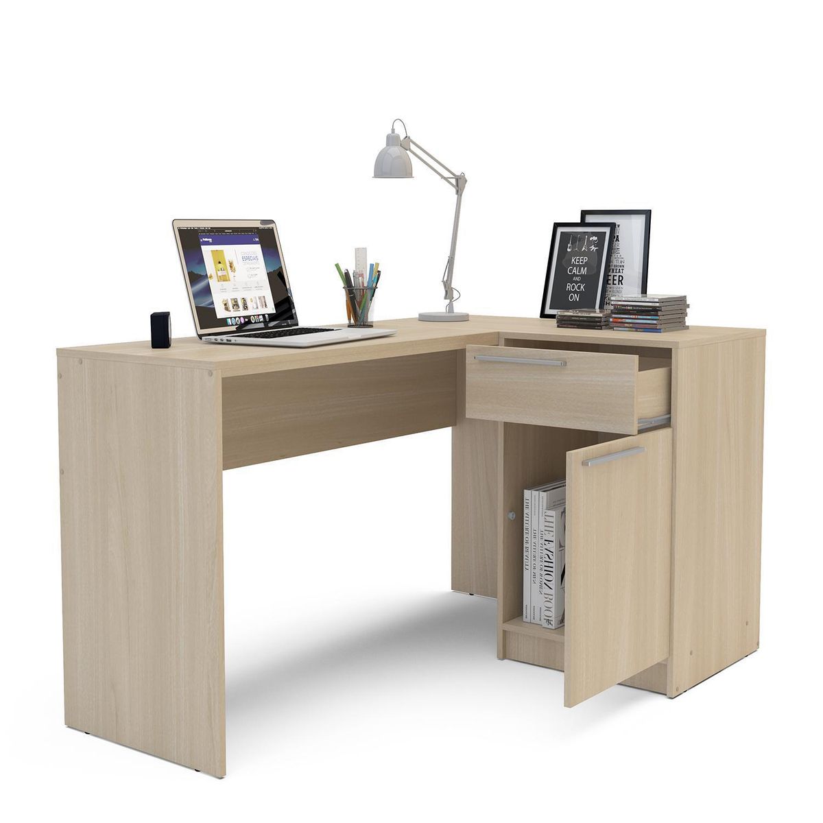 VEKKAHOME - Escritorio Moscou Café 134.5x76.5x90 cm