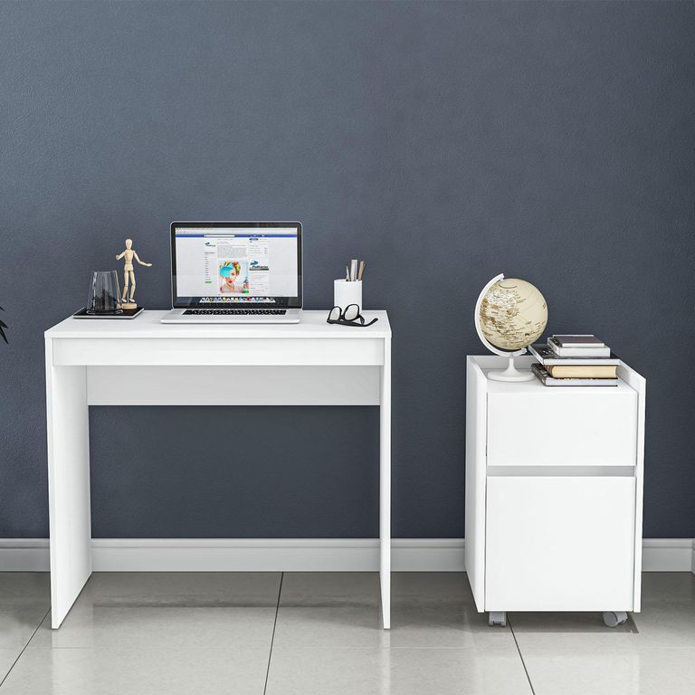 VEKKAHOME Escritorio Liberdade Blanco 85.5x75.5x44.5 cm