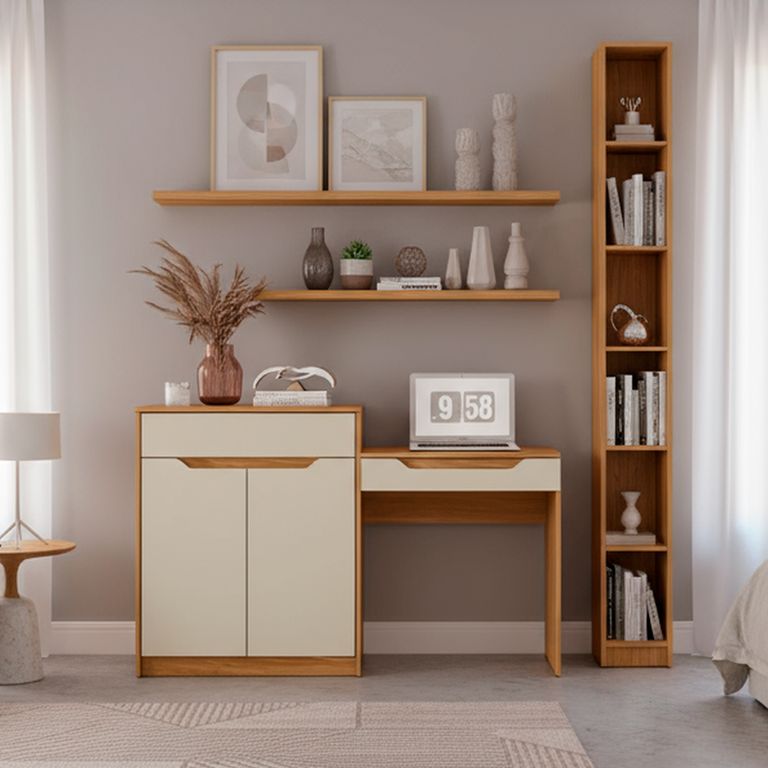VEKKAHOME Tocador 1 Cajón(es) Trend 139x91x45 cm Roble Grife/Off White