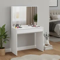 VEKKAHOME - Tocador 1 Cajón(es) Virginia 90x138.9x44.5 cm Branco UV