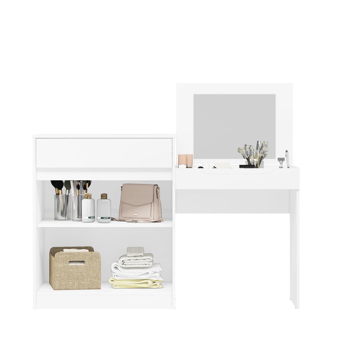VEKKAHOME - Tocador 1 Cajón(es) Trend 139x91x45 cm Blanco Mate