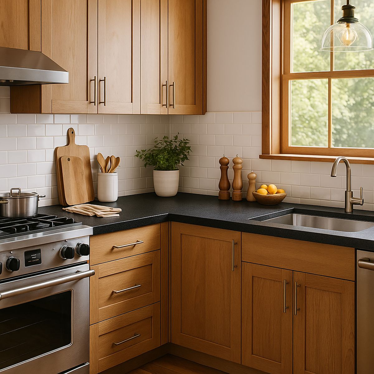 FILHER - Cubierta Postformada 62x240 cm de Melamina Granito Negro