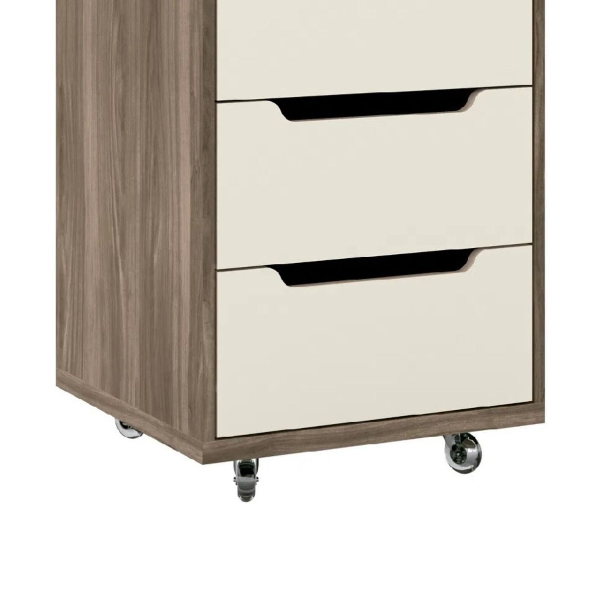 ONESSTA - Velador 3 Cajón(es) Dolce 44.5x68.4x40.8 cm Beige y café