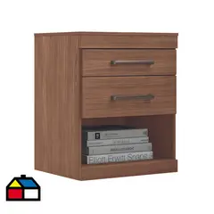 ONESSTA - Velador 2 Cajón(es) Jatoba 44.8x55.5x37.8 cm Café