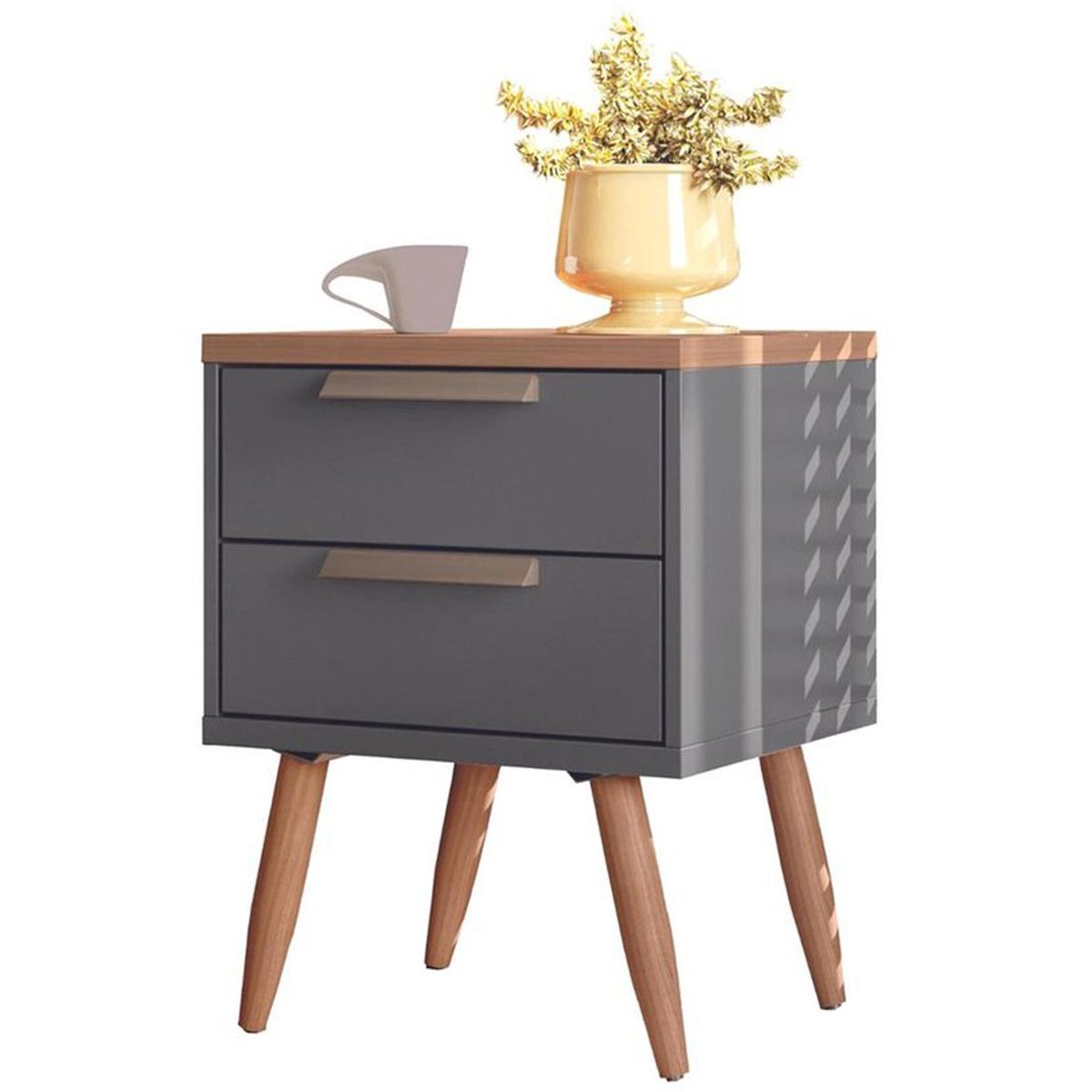 ONESSTA - Velador 2 Cajón(es) Conect 46.7x61.8x40 cm Negro