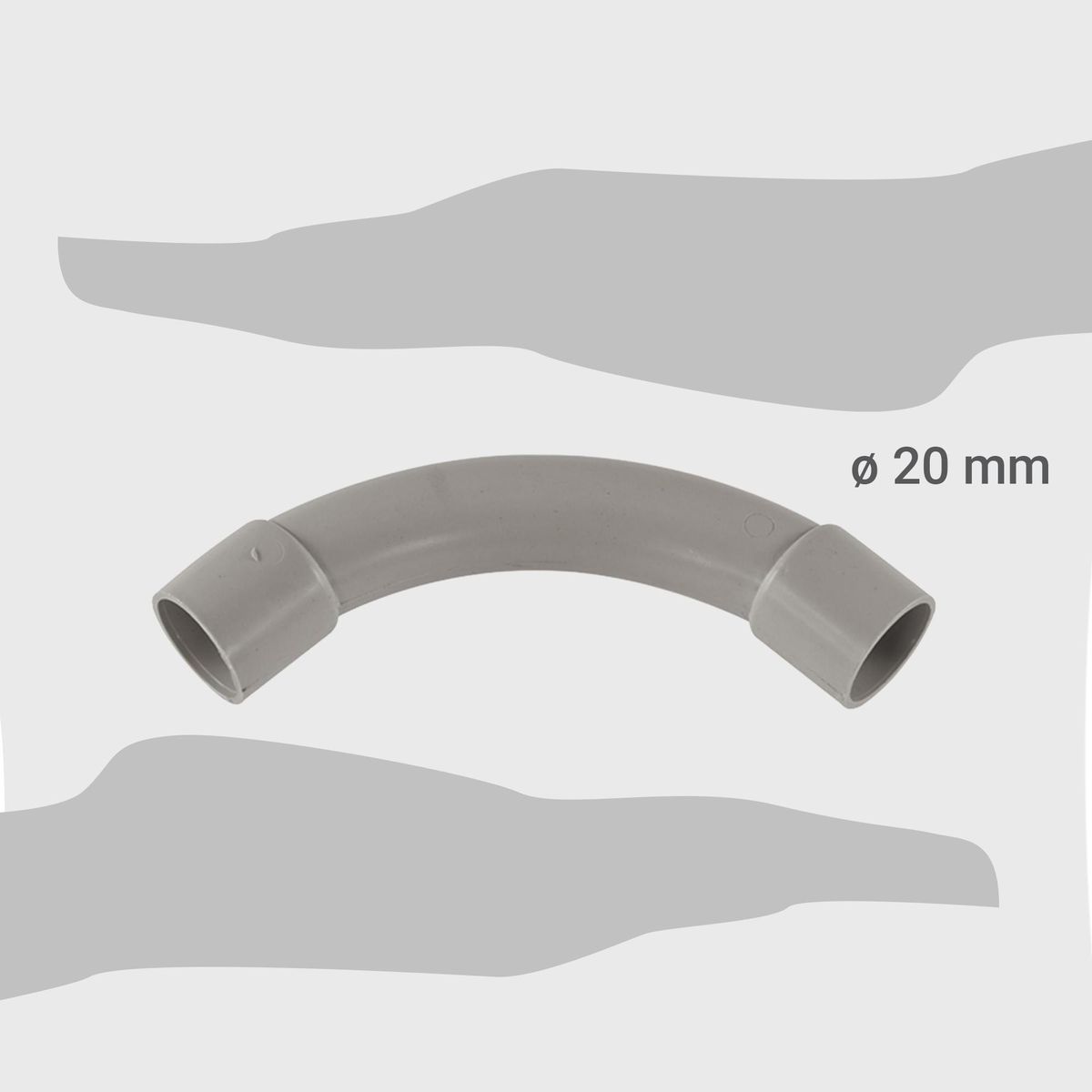 LEXO - Curva para tubo rígido libre de halógeno, 20mm