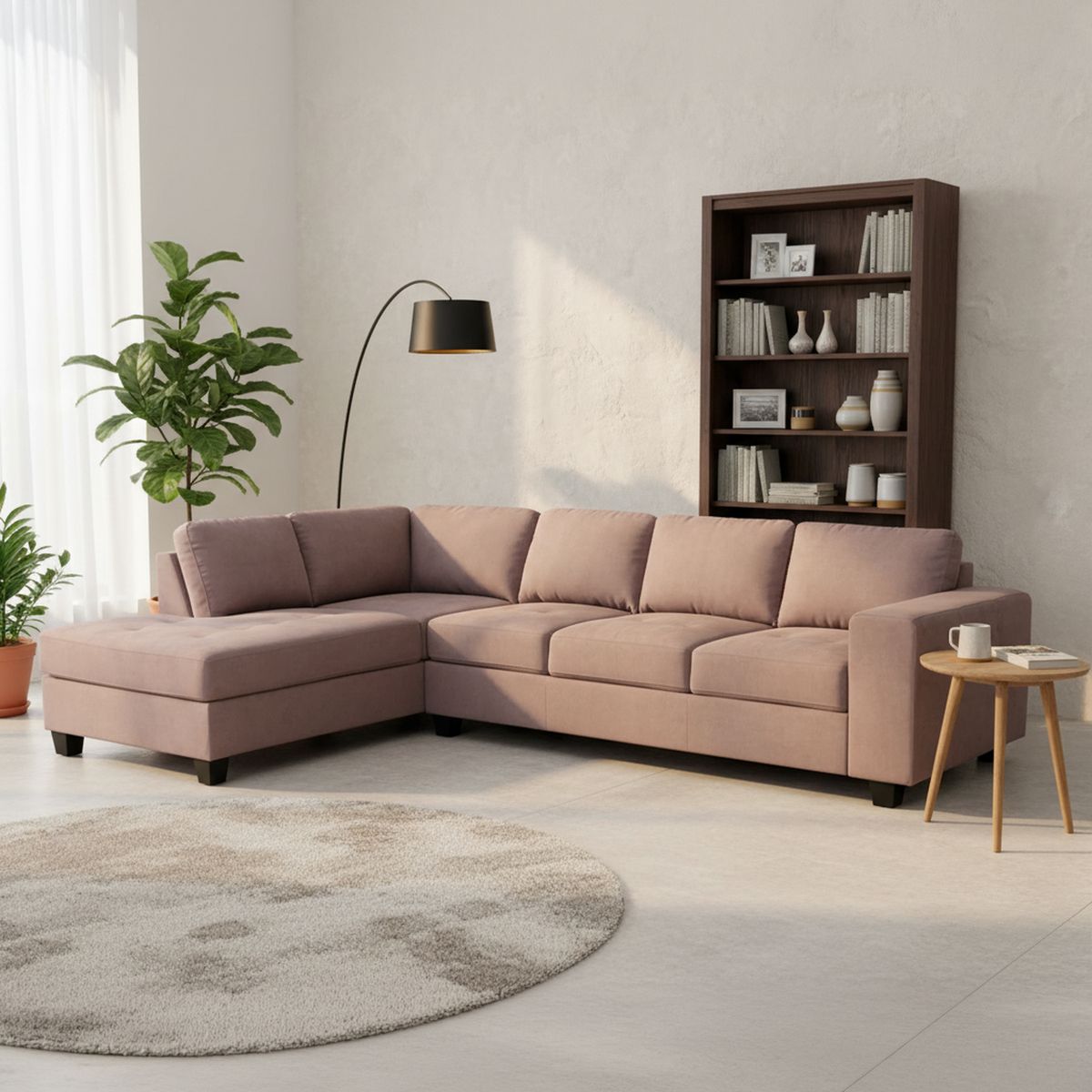 CIC - Sofá Seccional 5 cuerpos Tamesis 313x86x212 cm Gris