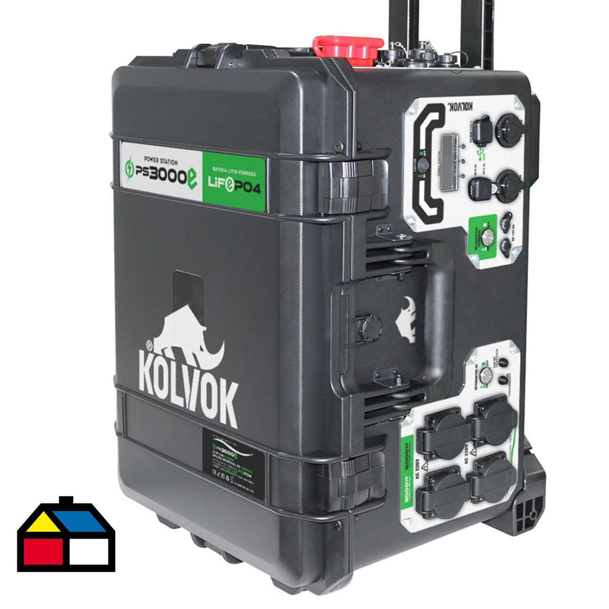 KOLVOK - Generador eléctrico solar portátil 3.000W