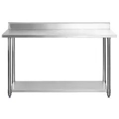 VENTUS - Meson de trabajo Central con repisa inferior Eco 60x120 cm de Acero Inoxidable Inox