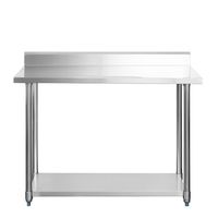 Meson de trabajo Mural con repisa inferior Eco 60x120 cm de Acero Inoxidable Inox