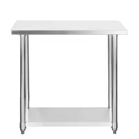 Meson de trabajo Central con repisa inferior Eco 60x90 cm de Acero Inoxidable Inox